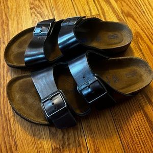 Birkenstock Sandals— Metallic Anthracite